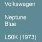 Preview: Volkswagen, Neptune Blue, L50K (1973).